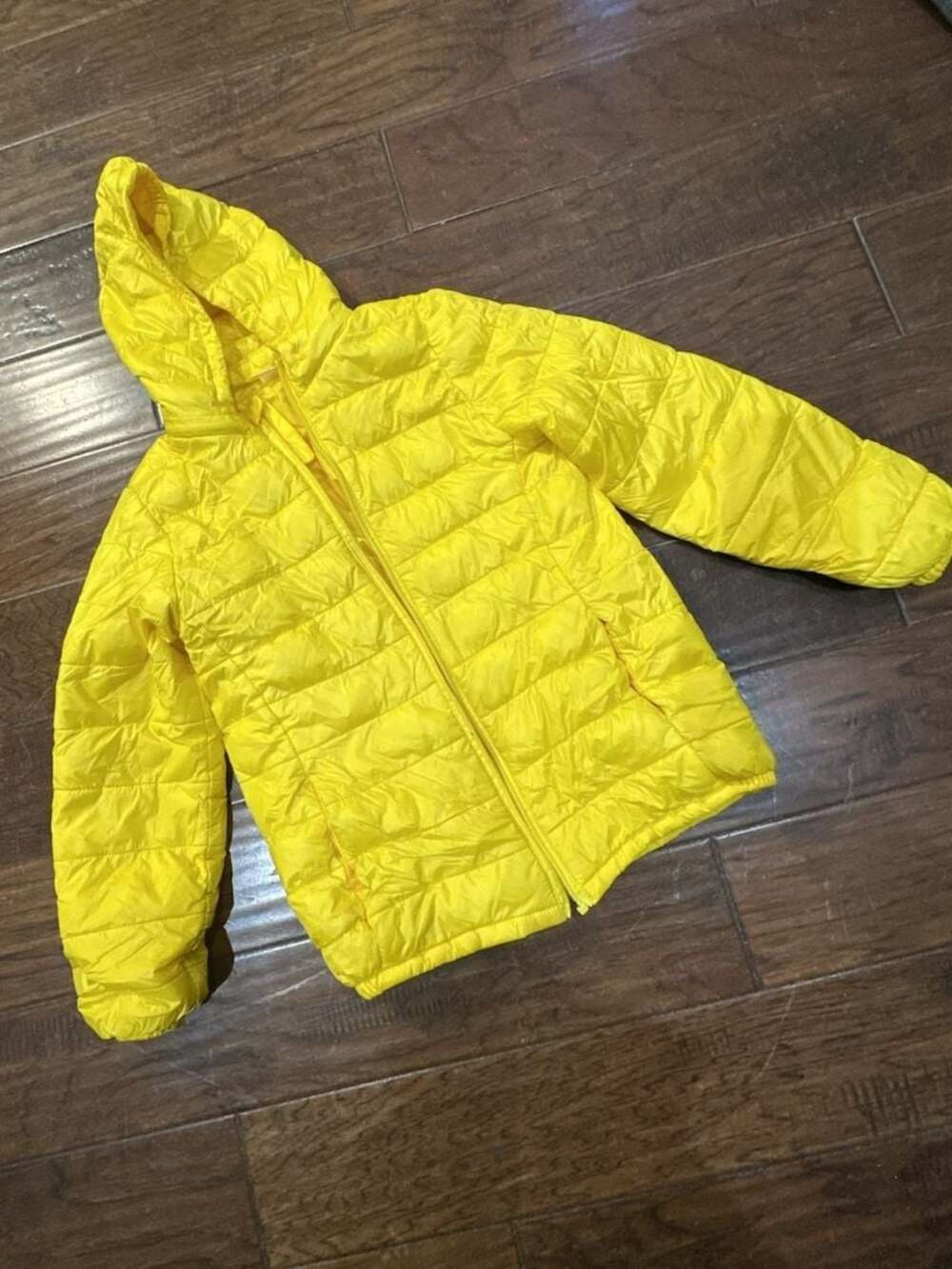 Kids Lightweight Hooded Puffer Jacket,‎ Yellow